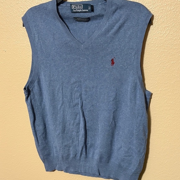 Ralph Lauren Blue Sleeveless Vest - Picture 3 of 5